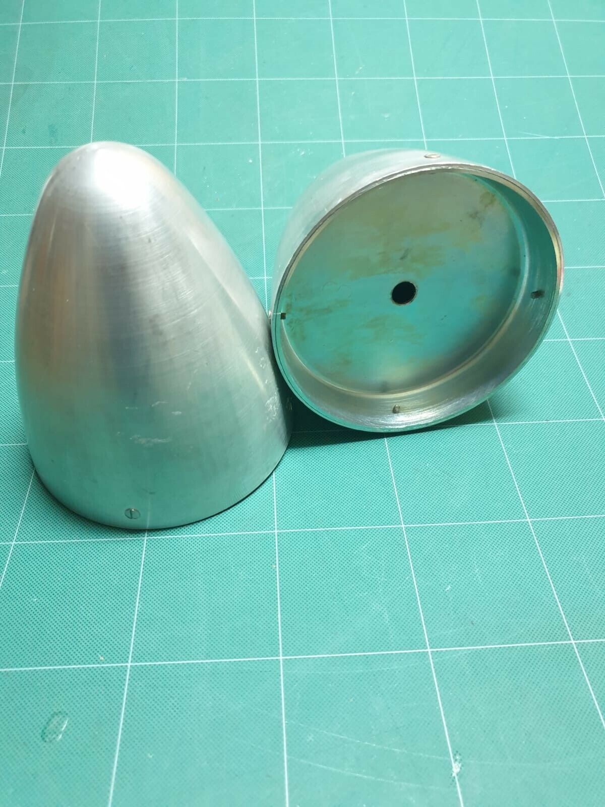Ogiva in alluminio riproduzione Mustang p51 diametro 116x h 126 fondello lamiera