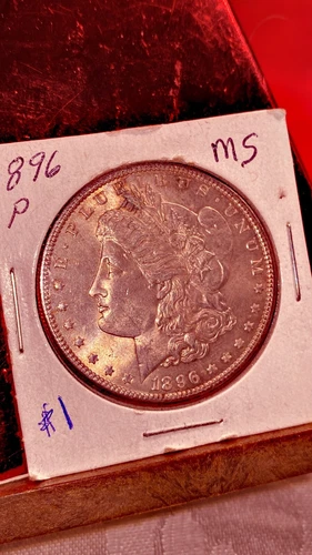 1896 P Morgan Dollar Nice BU -Philadelphia Mint !!  Few  rust Marks on Coin