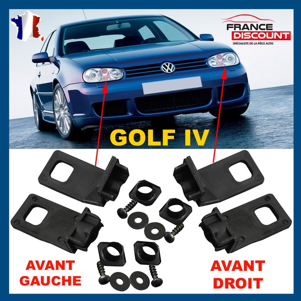Pfote Festsetzung Scheinwerfer Vorne Links+Recht FüR Golf 4 1J0998225 1J0998226-image