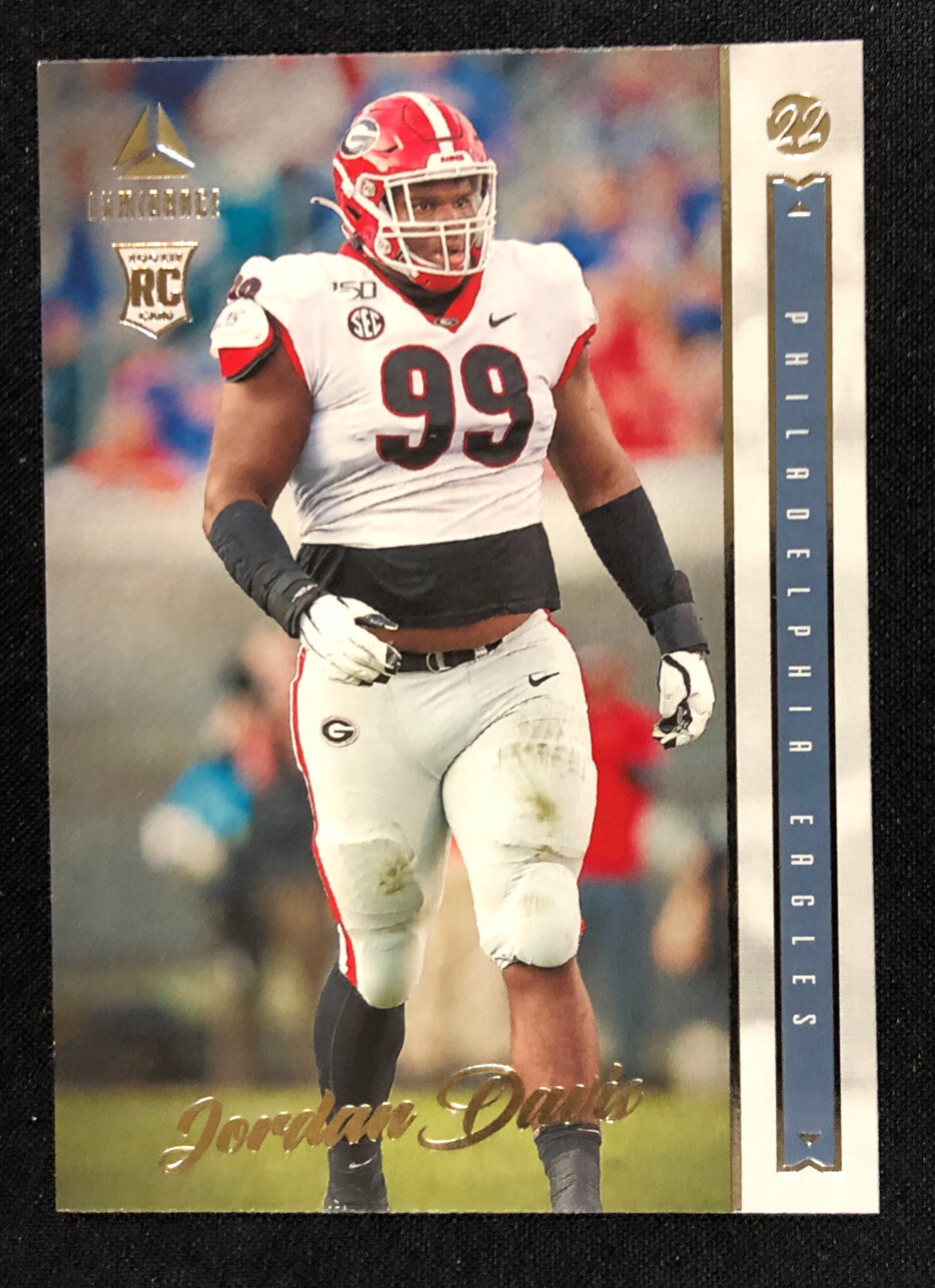 2022 Luminance Jordan Davis RC Georgia Card #153 Eagles