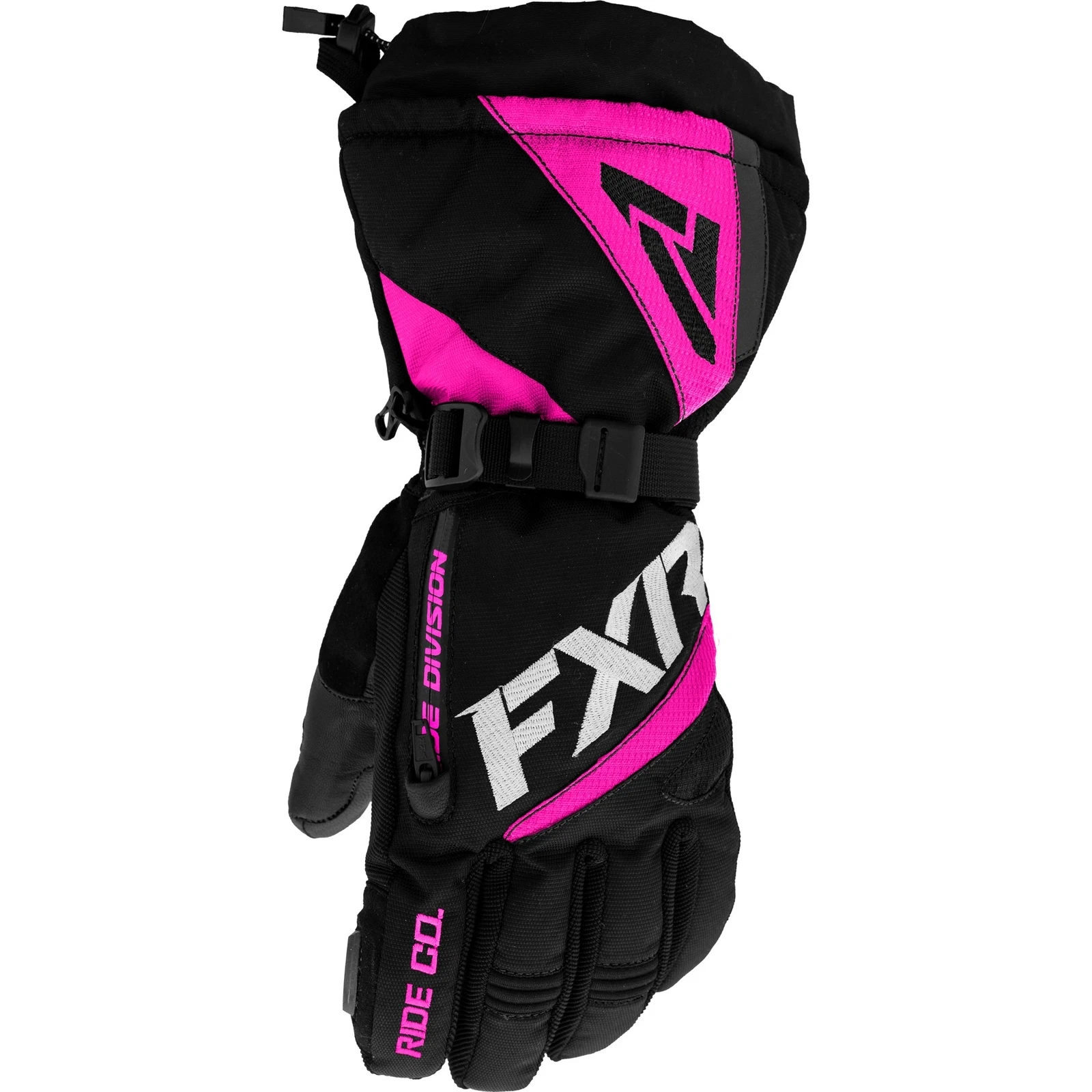 FXR Womens Fusion Insulated Snowmobile Gloves Black/Fuchsia Size Medium