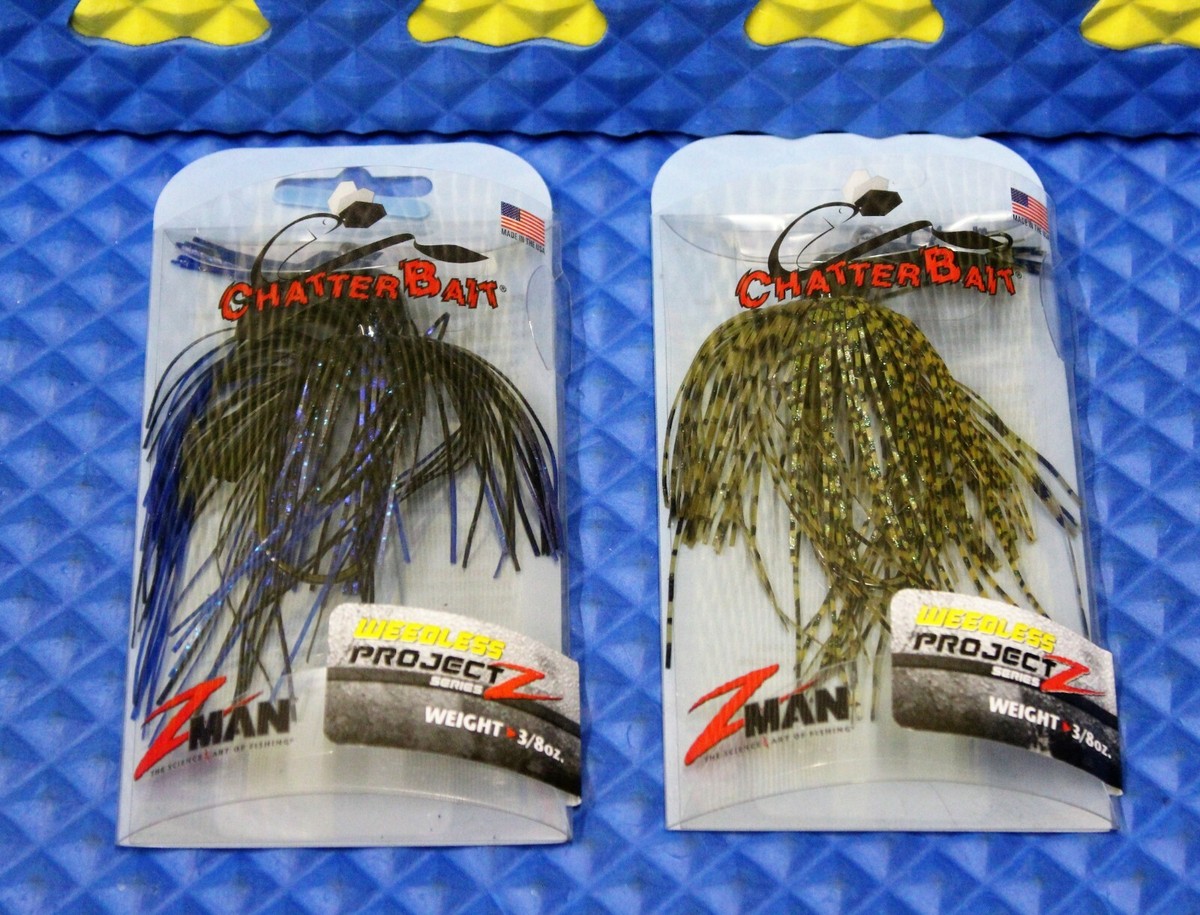 Z-MAN ChatterBait Weedless Project Z 3/8 OZ CBW-PZ38 Series CHOOSE
