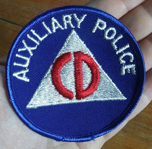 Old Stock Citizens AUXILIARY POLICE CD Civil Defense Patch (rare)