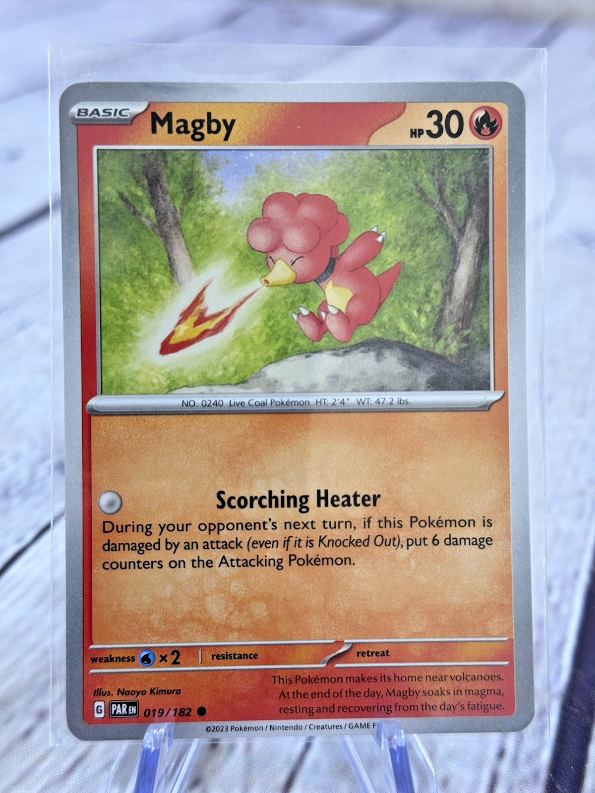 2023 Pokémon Basic Magby Card 019/182 NM