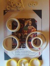 FLIPPER.WILLIAMS-ALIEN POKER-KIT ELASTIQUES-CAOUTCHOUC-DOIGTS DE BATTEUR JAUNE