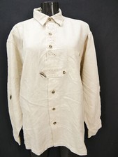 Size L costume shirt S'Herzl beige with embroidery great rustic shirt th2289