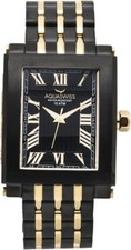 Reloj para hombre Aquaswiss 64GS007 Tanc caja color negro y dorado correa de metal negro