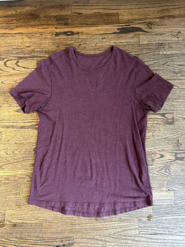 Lululemon Tee Shirt Maroon Short Sleeve Basic Casual Athleisure Mens Large L