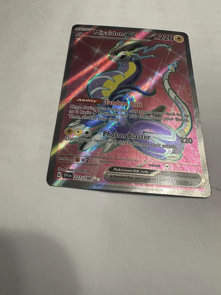 Pokemon - Miraidon ex 227/198 - Scarlet & Violet - Ultra Rare - Holo Full  Art