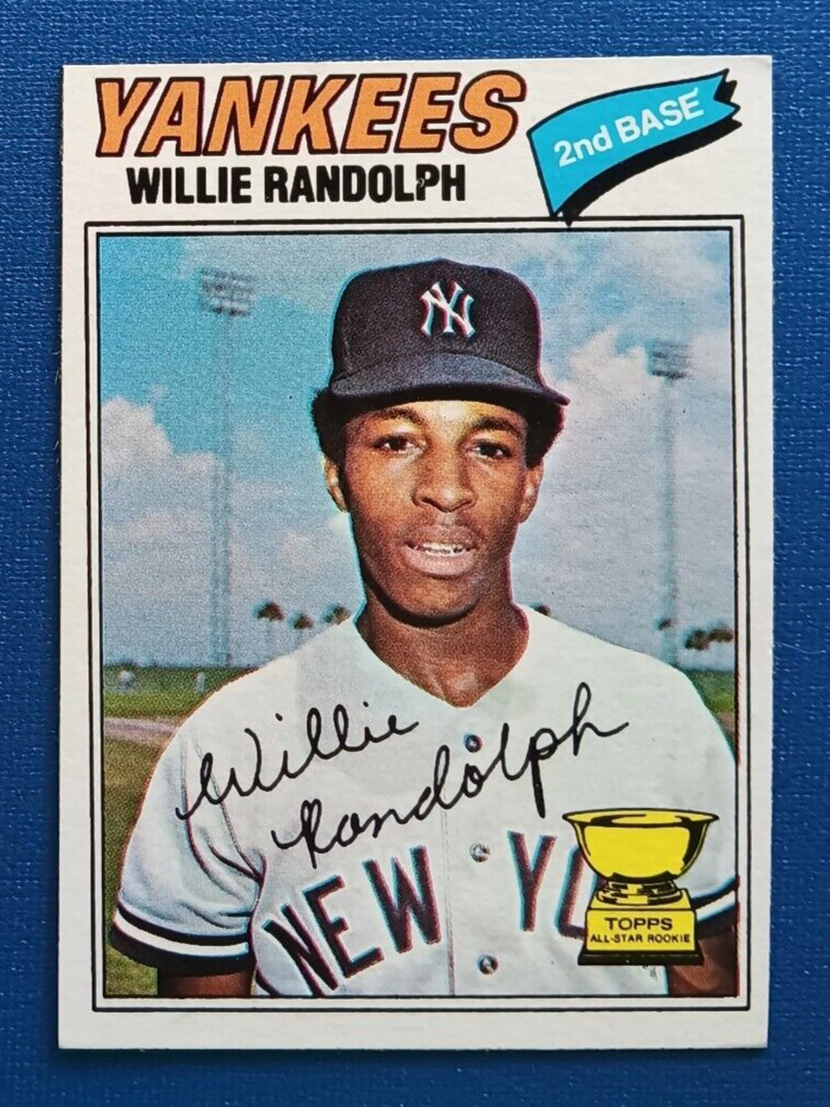 1977 Topps Baseball Cards #359 Willie Randolph - New York Yankees (A) - EX-MT
