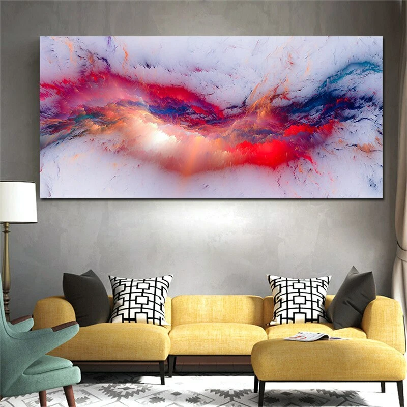 Cloud Abstract Wall Picture Canvas Painting Canvas Modern Art Poster Wall Decor - Image 4 of 4