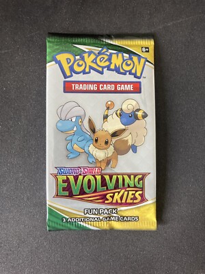 Evolving Skies Fun Pack Booster Sealed Mint Card Eevee Rayquaza