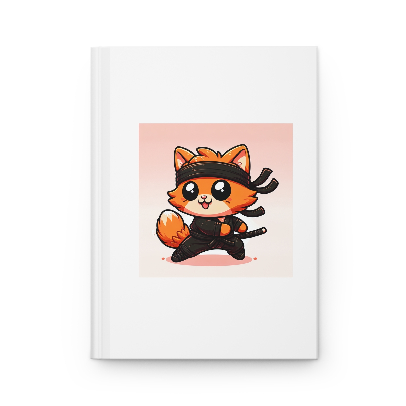 Ninja Cat Hardcover Journal Cute Kitty Sketchbook Matte Diary Gift Idea-image