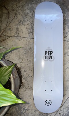 PEP LOVE HIEROGLIPHICS white skateboard deck NEW size 8 1/4