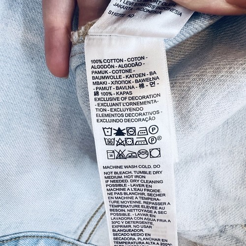 Levi’s Women’s Silvertab Baggy Cropped Trucker Light Blue Jean Jacket Sz XL NEW - Picture 5 of 7