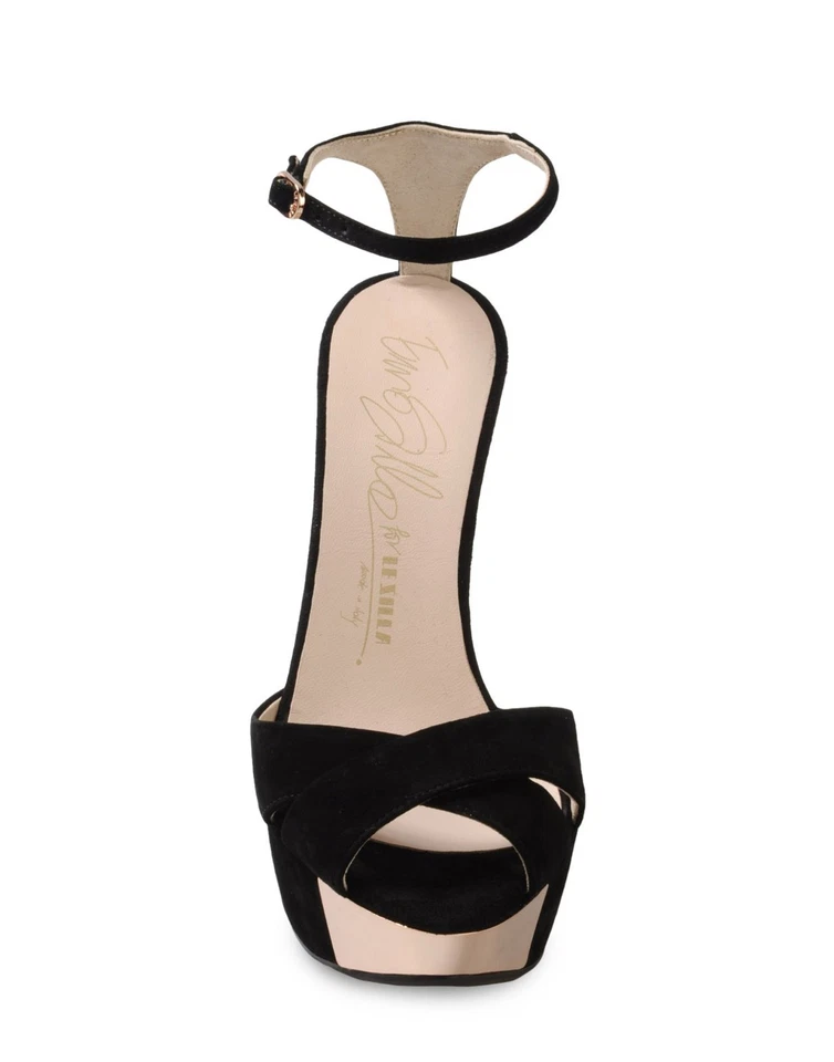 LE SILLA черная замша платформе на танкетке каблуки туфли сексуальный IT39 США 9 $850 NIB! - Изображение 4 из 4