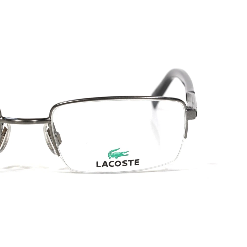 New Lacoste Semi Rimless LA2024 Gun Metal Gray Eyeglasses 52[]18-140 Metal #D118 - Image 4 of 4