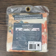 Essential Home Round Tablecloth 60” Floral Pattern