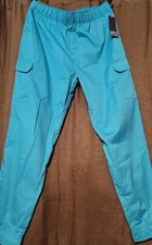 UA Butter-Soft Stretch Scrub Pants Multi-Pockets L Teal New With Tag