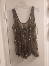 W118 Walter Baker Sequin Top Sleeveless Medium
