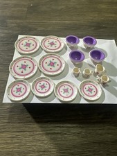 16pc vintage Tyco Kitchen Littles miniature plate Set