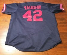 Vintage 90s MLB Boston Red Sox Bat Mo Vaughn #42 Baseball Jersey - USA Made Sz L