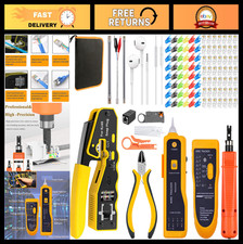 RJ45 Crimping Tool Kit - 50PCS Pass Through Connectors, Cable Tester  Cutter