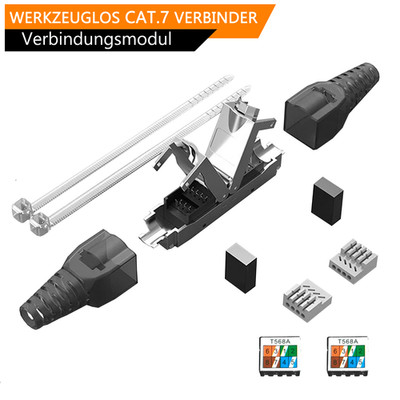 Kupplung Netzwerk Kabel Verbinder Cat7 LAN 10Gbit Verlängerung Anschluss LSA
