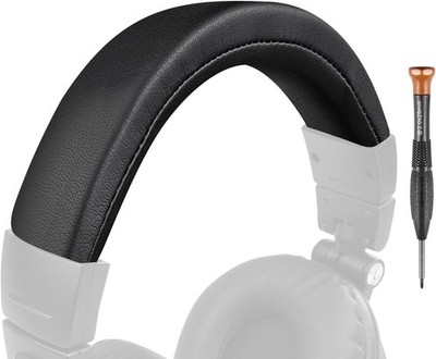 SOULWIT Headband Cover for Audio Technica ATH M50, M50X, M50XWH, Black Gold 