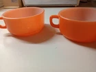 Vintage Fire King Orange Soup Bowls 50s Vintage
