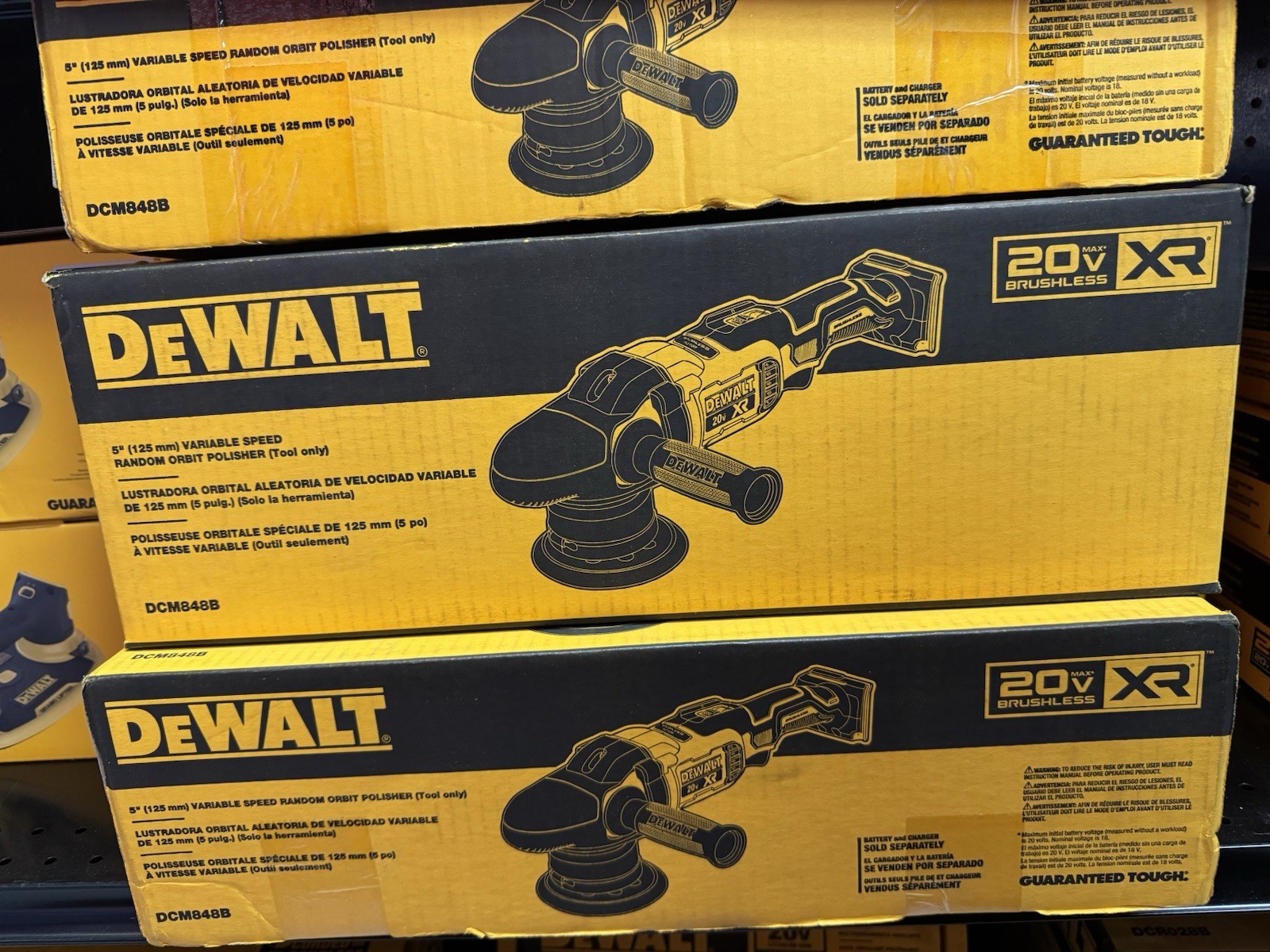 DeWalt Tools DCM848B 20V Random Orbital 5inch Polisher Tool 