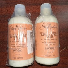 2x Shea Moisture Coconut Hibiscus Curl Style Milk 8 oz Silk Protein Neem Oil