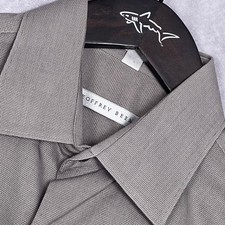 Geoffrey Beene Dress Shirt Mens 16 34/35 Taupe Gray Wrinkle Free Long Sleeve L