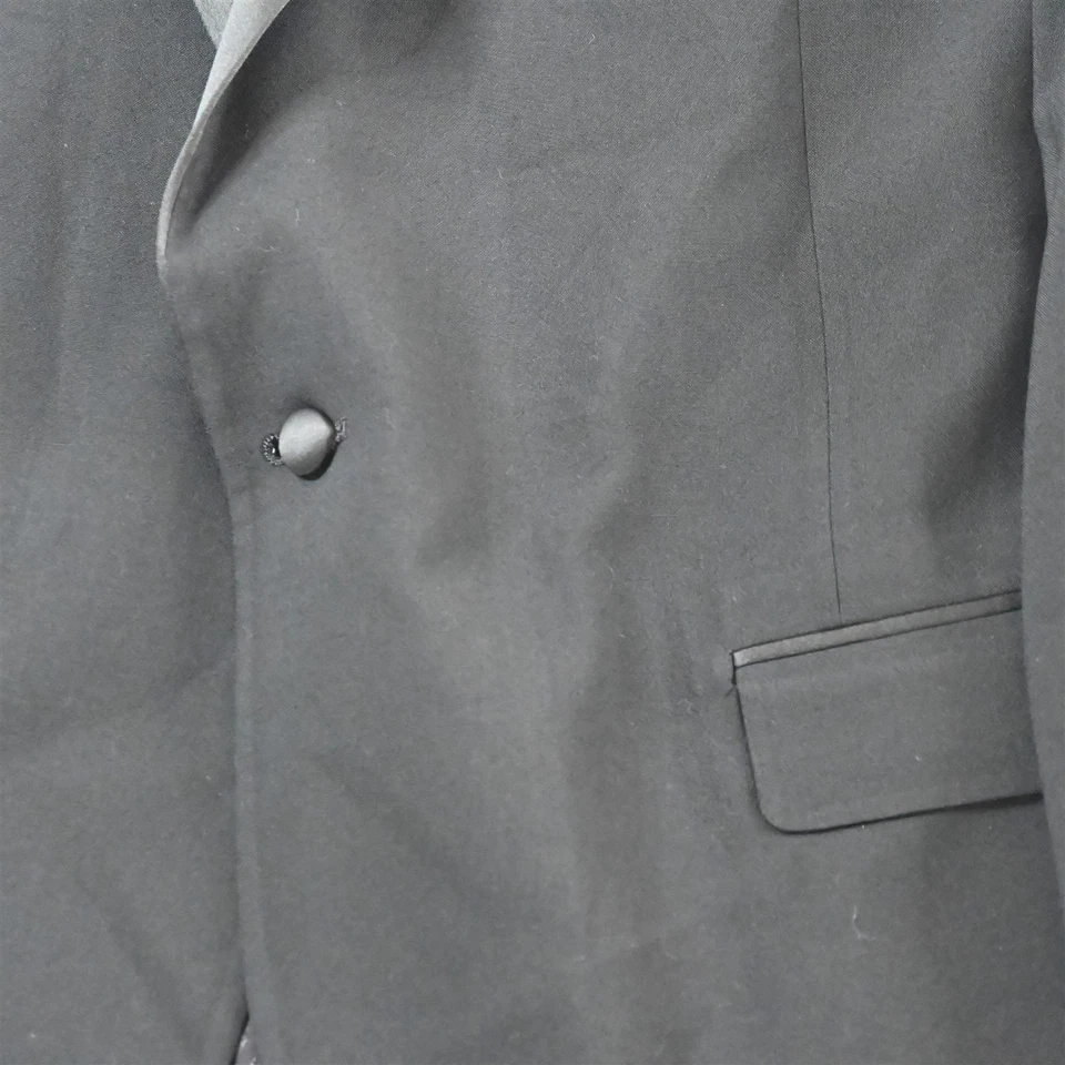 Blazer Traje Chaqueta Abrigo Deportivo De Colección Hecho en EE. UU. Bill Blass 46L Negro 100% Lana para Hombres Foto 3 de 4