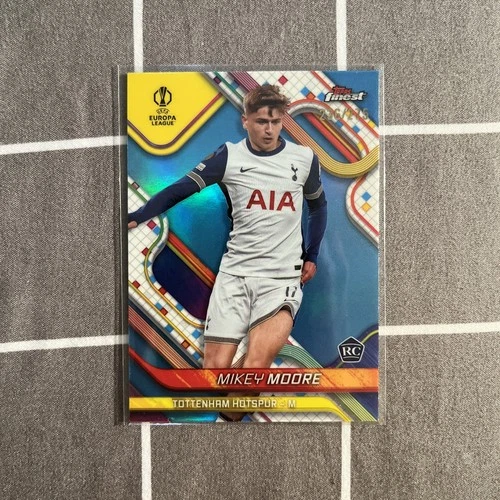 Mikey Moore 2024-25 Topps Finest UEFA Euro RC Blue Refractor 236/275 #59