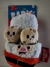 Bark Furry Little Christmas Holiday  Squeak Crinkle Dog Toys XS-M Hide And Seek