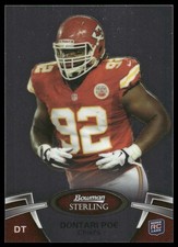 Dontari Poe Rookie RC 2012 Bowman Sterling #34 Kansas City Chiefs