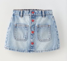 Zara Denim Skirt with hearts Toddler