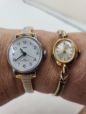2 Vintage Timex Women s Watches Need New Battery 