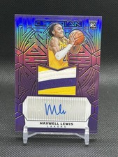 2023-24 Panini Obsidian Maxwell Lewis Rookie Jersey Ink Purple Flood #/49