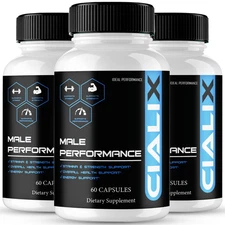 Cialix Capsules, Official Performance Supplement Pills for Men (3 Pack)