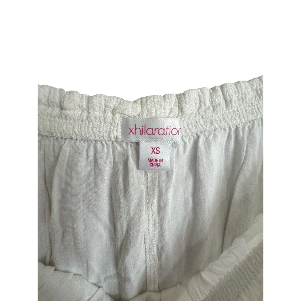 Xhilaration 白色刺绣露肩长袖连衣裙 XS — 第 4/4 张图片