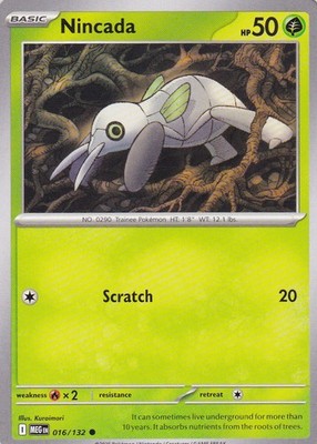 Nincada Common ME01: Mega Evolution 016/132 NM