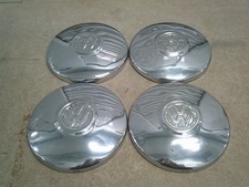 1968-1979 Volkswagen Vw Beetle Van Car Dog Dish Hubcaps Set Of 4