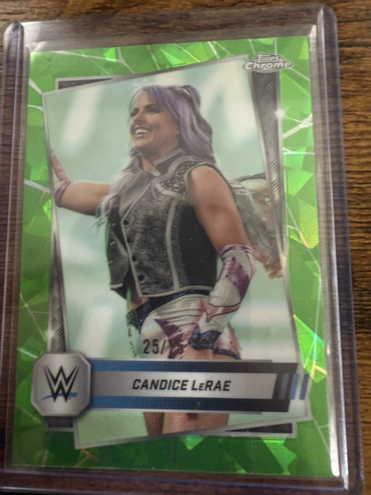 2025 Topps Chrome WWE Sapphire Edition - Candice LeRae #180 Green /25