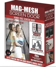 Magnetic Screen Door Heavy Duty Hands-Free Mosquito Mesh Anti Bugs Fly Curtain
