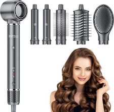 6-in-1 Ionic Hot Air Styler, Powerful High Speed Hair Dryer Brush, Auto Wrap Cur