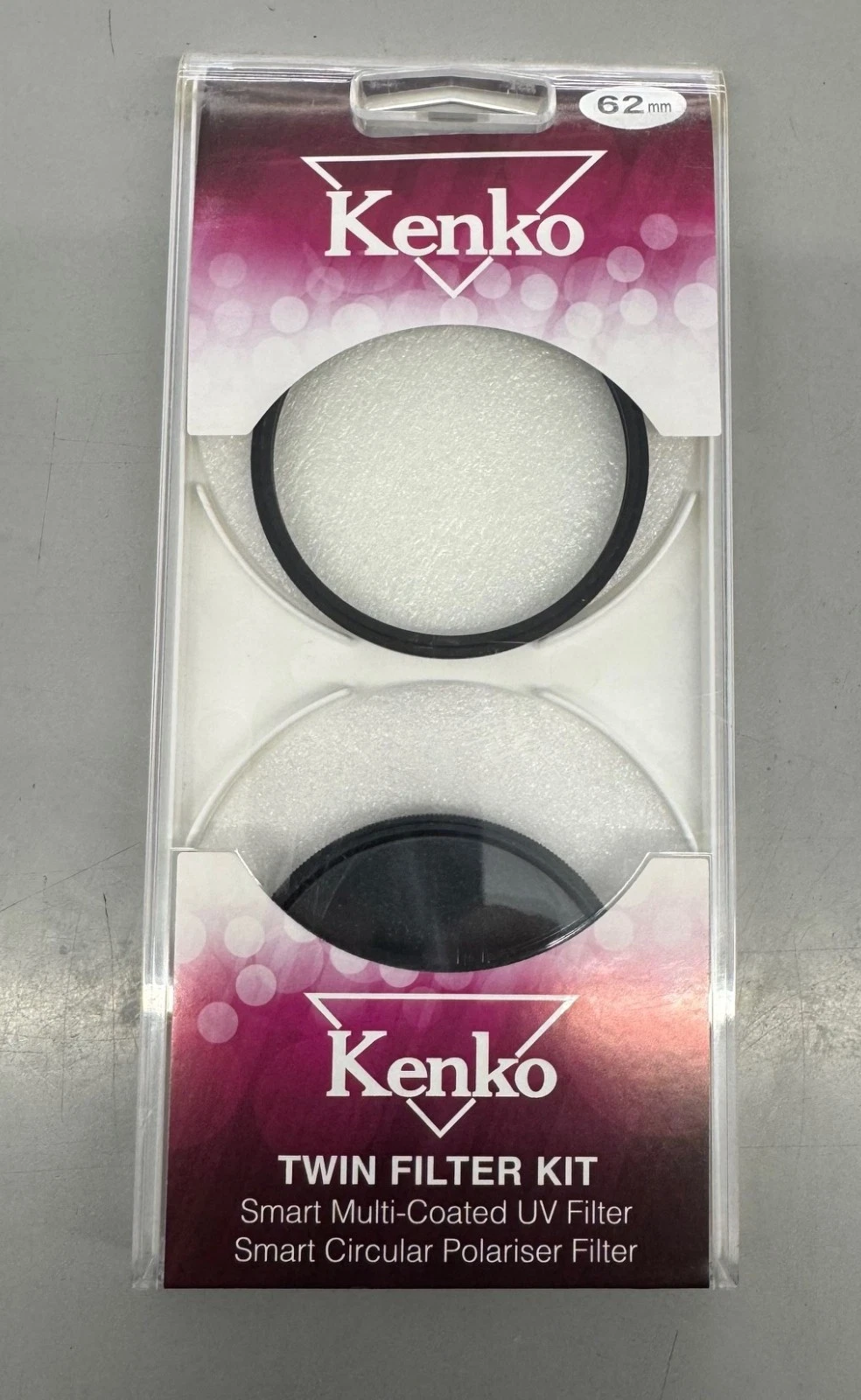 KENKO 62MM TWIN FILTER KIT - INCLUDES 1X UV & 1X C-POL
