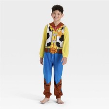 Toy Story Kids Size L 12/14 Woody Hooded Costume Union Suit Pajamas - NWT