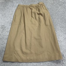 Pendleton Skirt Womens Size 10 Tan Camel 100 Pure Virgin Wool Midi Lined USA